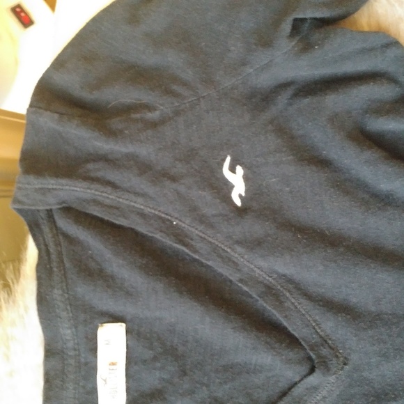 Hollister Co• Y2k Bella Swan Navy Blue Basic V-Neck Fitted Long Sleeve Shirt M - Picture 2 of 5